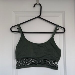 Pink Brand Green Strappy Sports Bra